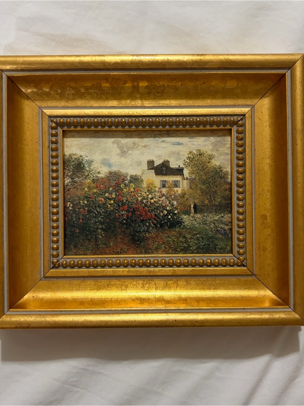 Gold Framed Cottage Garden Art Print - Decorative Home Art